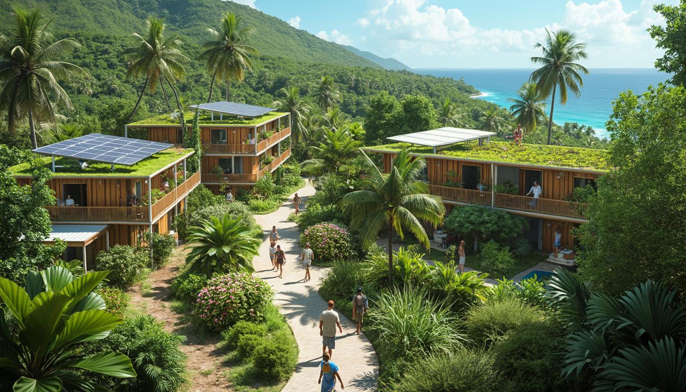 découvrez l'écoquartier cœur de grippon, un projet innovant en guadeloupe alliant durabilité, respect de l'environnement et cadre de vie agréable. plongez au cœur d'une initiative qui transforme le paysage urbain tout en préservant la nature, et engagez-vous pour un avenir meilleur.
